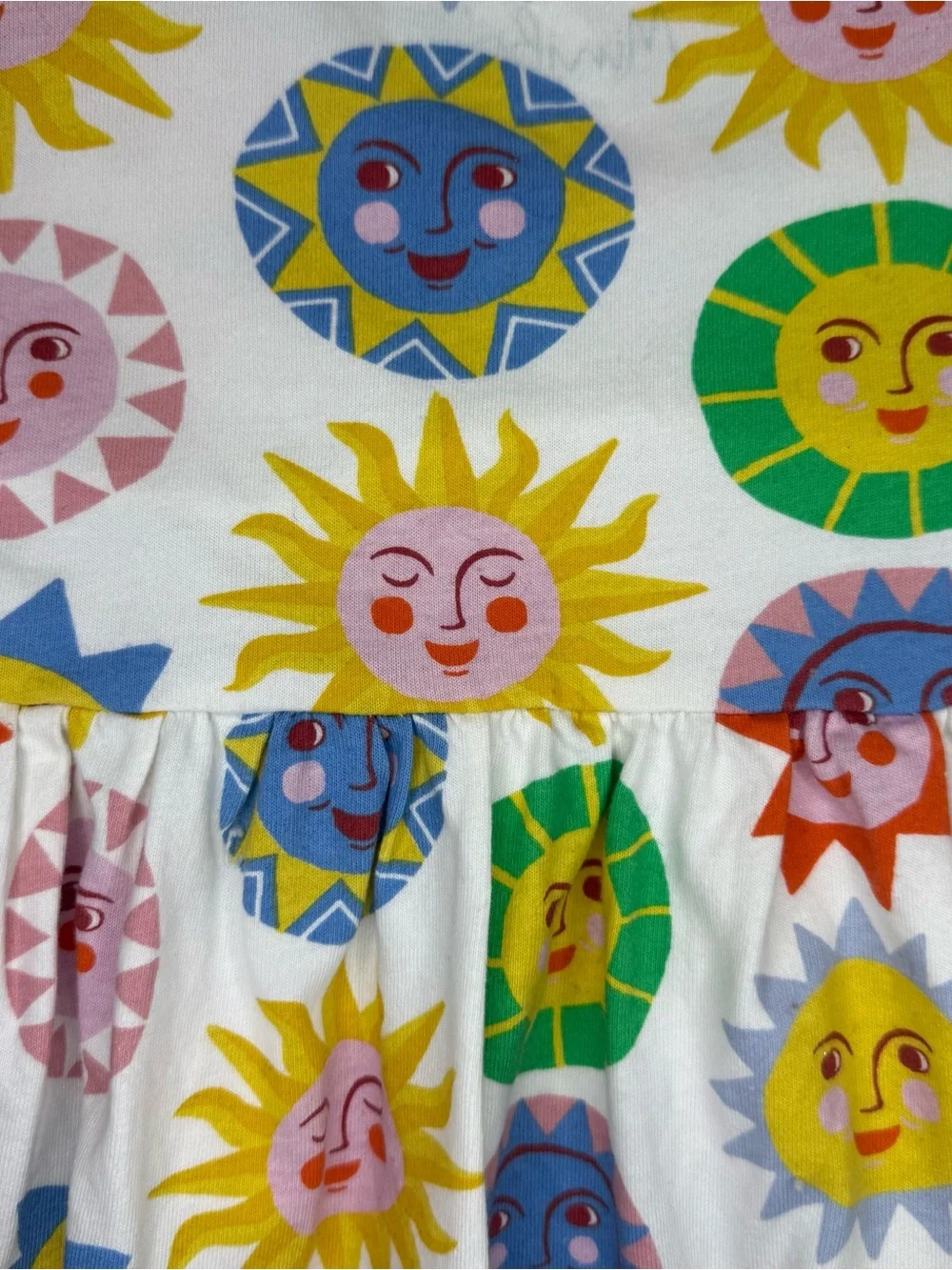 Mini Boden Colorful Sun Pattern Jersey Dress